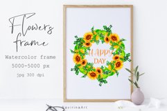 Watercolor Bouquet of Sunflowers Summer.Watercolor Clipart. Product Image 3