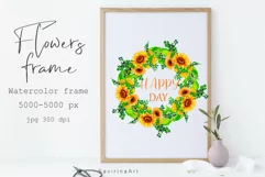 Watercolor Bouquet of Sunflowers Summer.Watercolor Clipart. Product Image 3