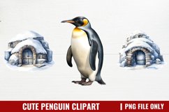 Cute Penguin Clipart Sublimation Product Image 1