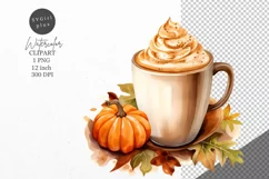 Thanksgiving clipart, Pumpkin spice latter clipart, Autumn Product Image 1