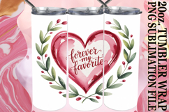 Cheerful evenings 20oz tumbler wrap, Heart Quote Product Image 1
