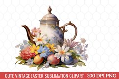 Cute Vintage Easter Sublimation Clipart Product Image 1