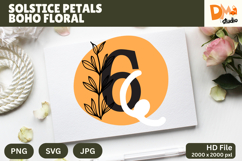 Solstice Petals Boho Floral Monogram Product Image 1