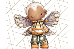 Halloween Fairy Clipart PNG, Spooky Cute Character Art Product Image 3
