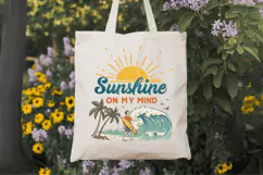 Sunshine on my mind PNG, Retro Beach PNG Sublimation Design Product Image 7