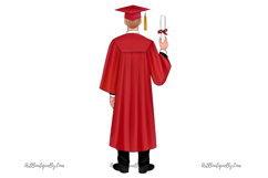Graduate Boy Clipart, Class of 2025 PNG Product Image 7