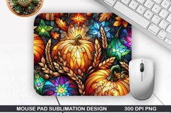 Pumpkin Mouse Pad Sublimation, Halloween Mouse Pad PNG Product Image 1
