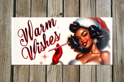 Christmas Pin up Girl | 4 vintage Sublimation Mug design PL2 Product Image 3