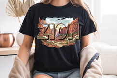 Zion National Park PNG, Vintage Utah Canyon Sublimation Product Image 7