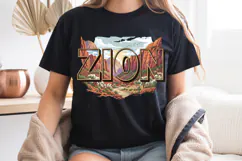 Zion National Park PNG, Vintage Utah Canyon Sublimation Product Image 7