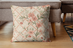 Coral Toile Digital Paper Pack, Vintage Floral Toile Product Image 7