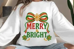 Merry and bright png design for T-shirts Product Image 4