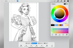 50 Procreate Baroque Fashion Style Stamp Brushes Product Image 4