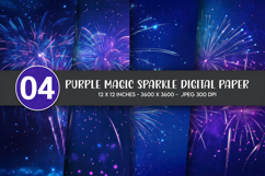Purple Magic Sparkle Digital Paper Product Image 1