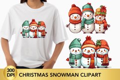 9 PNG Colorful Christmas Snowman, Snowman Sublimation Bundle Product Image 2