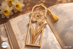 Daffodil Flower Bookmark Laser Cut | Book Lover | SVG Product Image 1