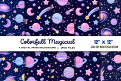 Colorful Magical Digital Background JPG Product Image 1