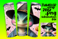 Sublimation-Ready 20oz Design , Halloween Dino Product Image 1