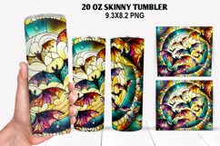 Bats Skinny Tumbler 20oz Wrap Design, Halloween Tumbler PNG Product Image 1