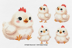 15 Bundle Watercolor Baby Chicks Chicken Kids Sticker Product Image 7