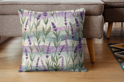 Lavender Field Stripe Digital Paper, Seamless Watercolor Product Image 7