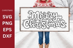 Merry Christmas SVG, Silhouette, Cricut Product Image 1