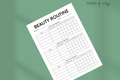 Simple Beauty Routine Tracker Editable Canva Template, Product Image 5