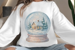 Oil painted snow globe png design for T-shirts Product Image 4