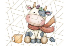 Fall Farm Animal Clipart, Autumn Barnyard PNG Illustrations Product Image 3