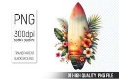 Summer Clipart PNG Bundle, Beach Clipart Design Product Image 7
