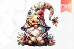Floral Gnome Sublimation - Clipart PNG Bundle Product Image 8