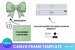 Coquette Bow Canva Frame | Editable | Easy to use Product Image 2