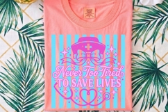 Preppy Striped Nurse PNG, Coquette Nurse Life png. Product Image 4