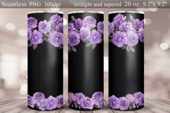 Floral Tumbler Sublimation Bundle | Purple Roses Wrap 20oz Product Image 8