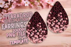 Stylish Teardrop Design for Sublimation , Leopard Print Product Image 1