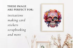 Sugar Skulls Sublimation, Day of The Dead png Product Image 4