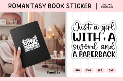 Printable Magic and Fantasy Book Lover Sticker | Just A Girl Product Image 1