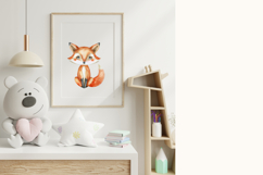 Whimsical Animal Clipart Set 20 Watercolor PNGs for Nursery Product Image 7