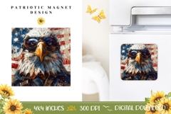 4th of July Magnet Template, Eagle Magnet Print Product Image 1