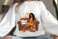 Autmn motivational woman png design for T-shirts Product Image 4
