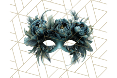 Vintage Garden Masquerade Floral Eye Mask PNG Clipart Product Image 3