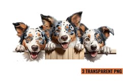Peeking Dog Collection Clipart, Dog Collection Sublimation Product Image 1