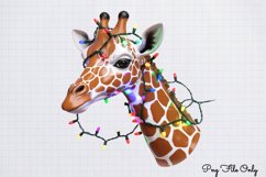 Christmas Giraffes Clipart PNG Product Image 1