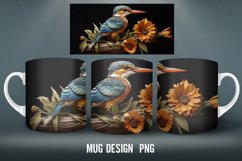 Sculpture Bird Mug Wrap | Sublimation Coffee Cup Designs Product Image 7