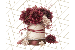 Floral Sewing Clipart PNG Vintage Sewing Elements Needlework Product Image 3