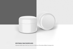 Plastic Cream Jars - PSD Mockup Product Image 7