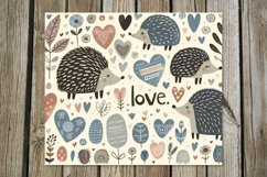 Valentine hedgehog &amp; deer | 4 scandi Skinny tumbler designs Product Image 3