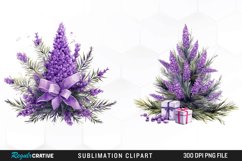 Lavender And Christmas Tree Sublimation PNG Clipart Product Image 1