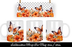 Summer Flower Coffee Mug PNG, Sublimation Mug Full Product Image 1
