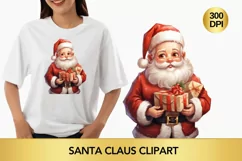 santa claus clipart, christmas santa sublimation Product Image 1
